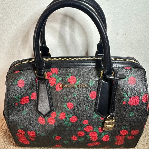 Michael Kors Rose Hayes Duffle Satchel Crossbody - Picture 1 of 10